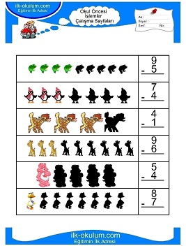 Çocuklar İçin toplam işlemi yaprak testleri 